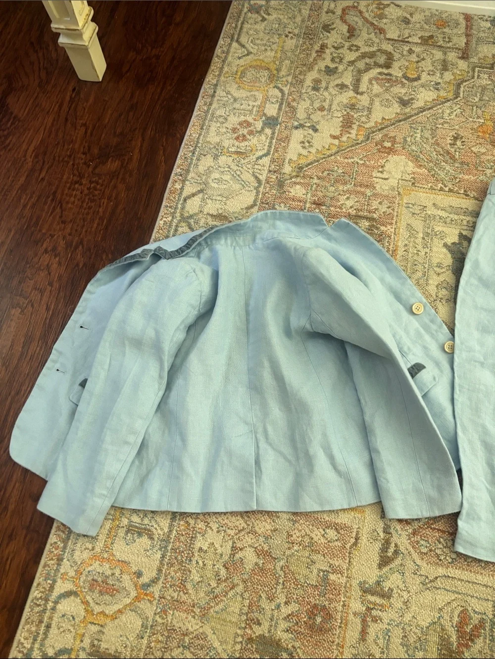 Gucci Kids White Button-Front Shirt with Light Blue Jacket & Pants Set